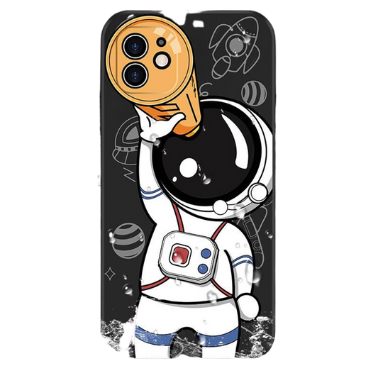 Astronaut Hand Lanyard Phone Case For iPhone